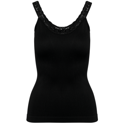 Eco-friendly seamless tank top with lace
